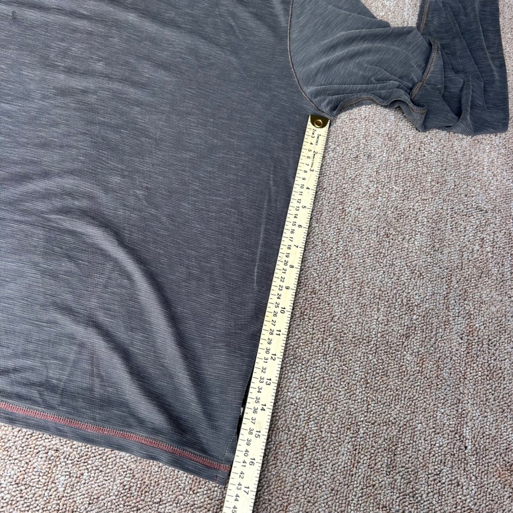 Tommy Bahama Mens XL Gray Textured Long Sleeve Crewneck Contrast Stitch Shirt - Picture 8 of 10